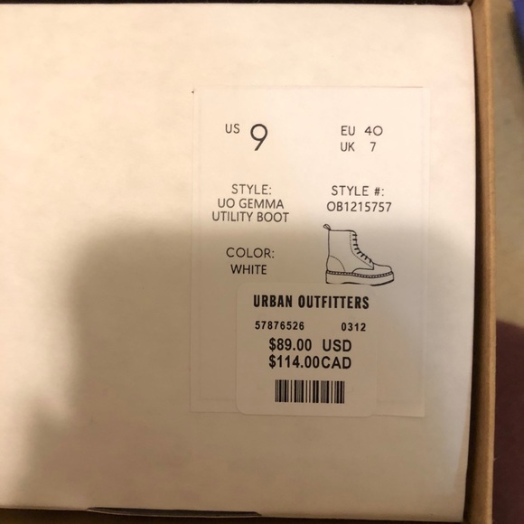 Urban Outfitters White Combat Boot - Picture 6 of 6